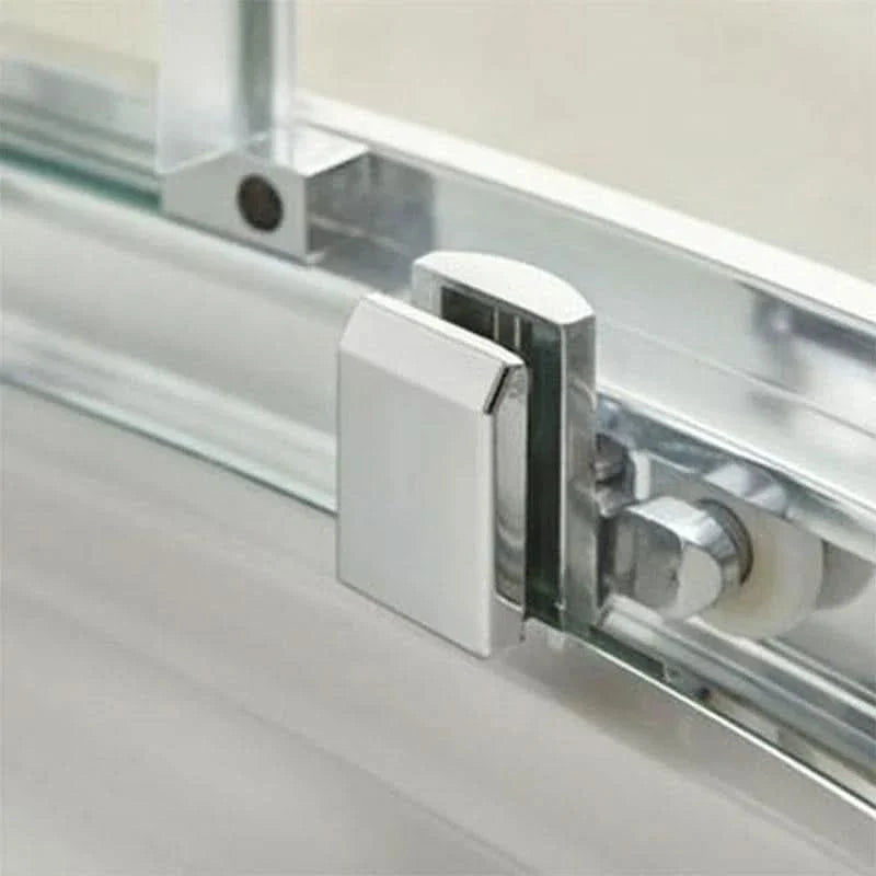 Oasis 8mm Glass Recessed Sliding Shower Door - Chrome