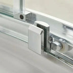 Oasis 8mm Glass Recessed Sliding Shower Door - Chrome