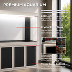 Aqua Dream 145 Gallon Tempered Glass Aquarium Silver Edition