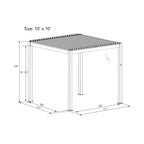 Villa Pergola - Motorized Louver w/ Edge Lighting