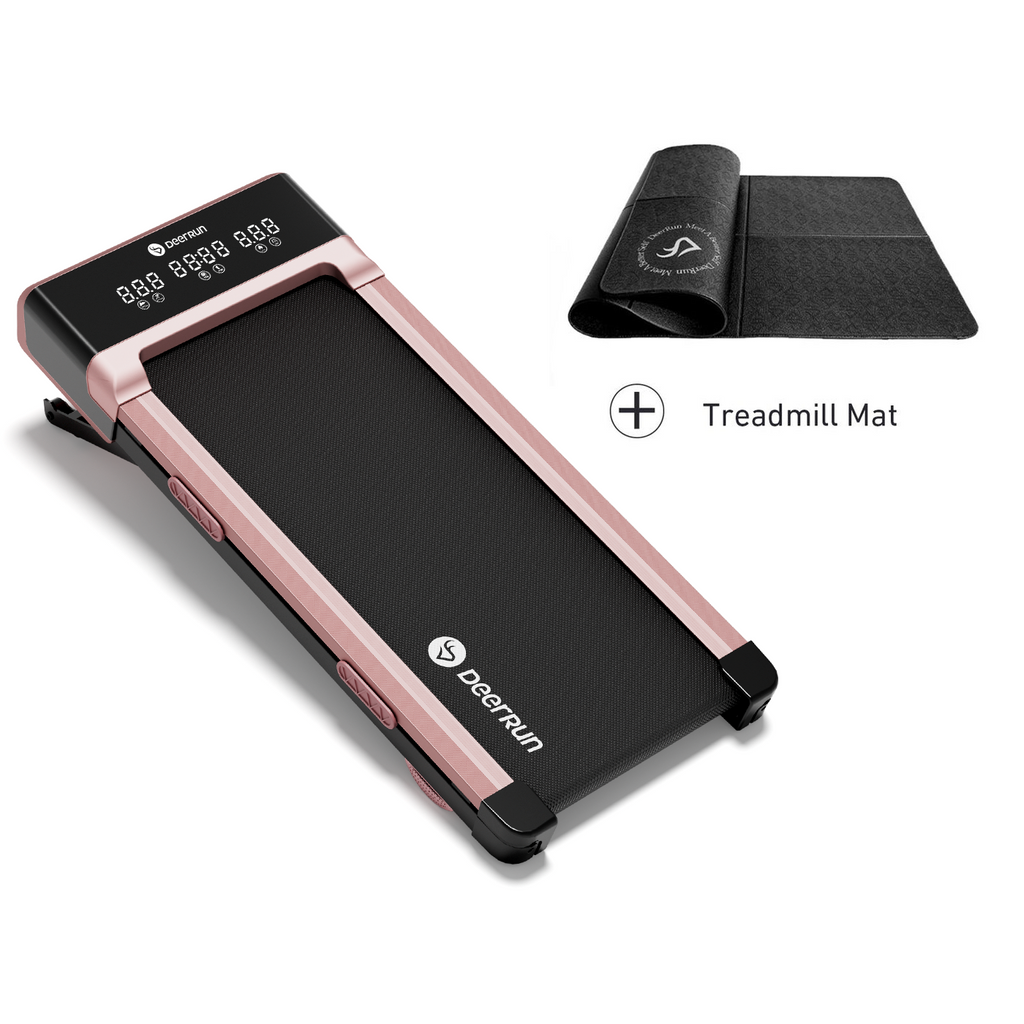 DeerRun Z10 12% Auto Incline Smart Walking Pad Treadmill with remote control Pink-Fat-burning & fitness friendly