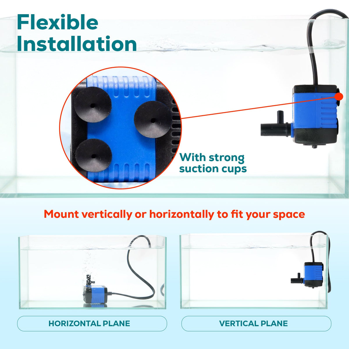 Aqua Dream 60 GPH Water Pump Adjustable Submersible Powerhead