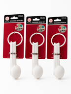3PK x 4PCS Measuring Spoon Set Plastic Kitchen Baking Spoons White