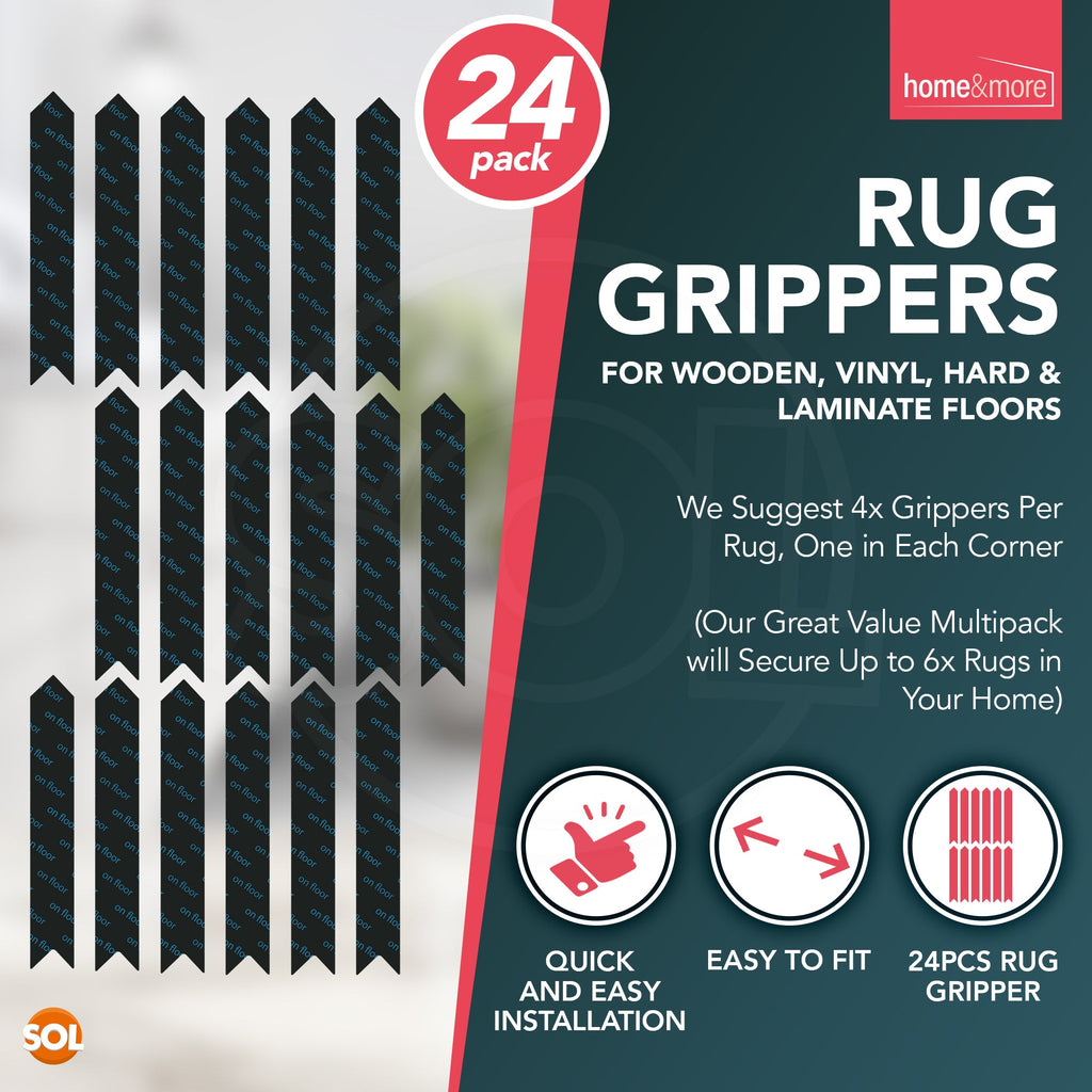 Rug Gripper Non Slip | Carpet & Floor Mat Stopper | 12 Pack