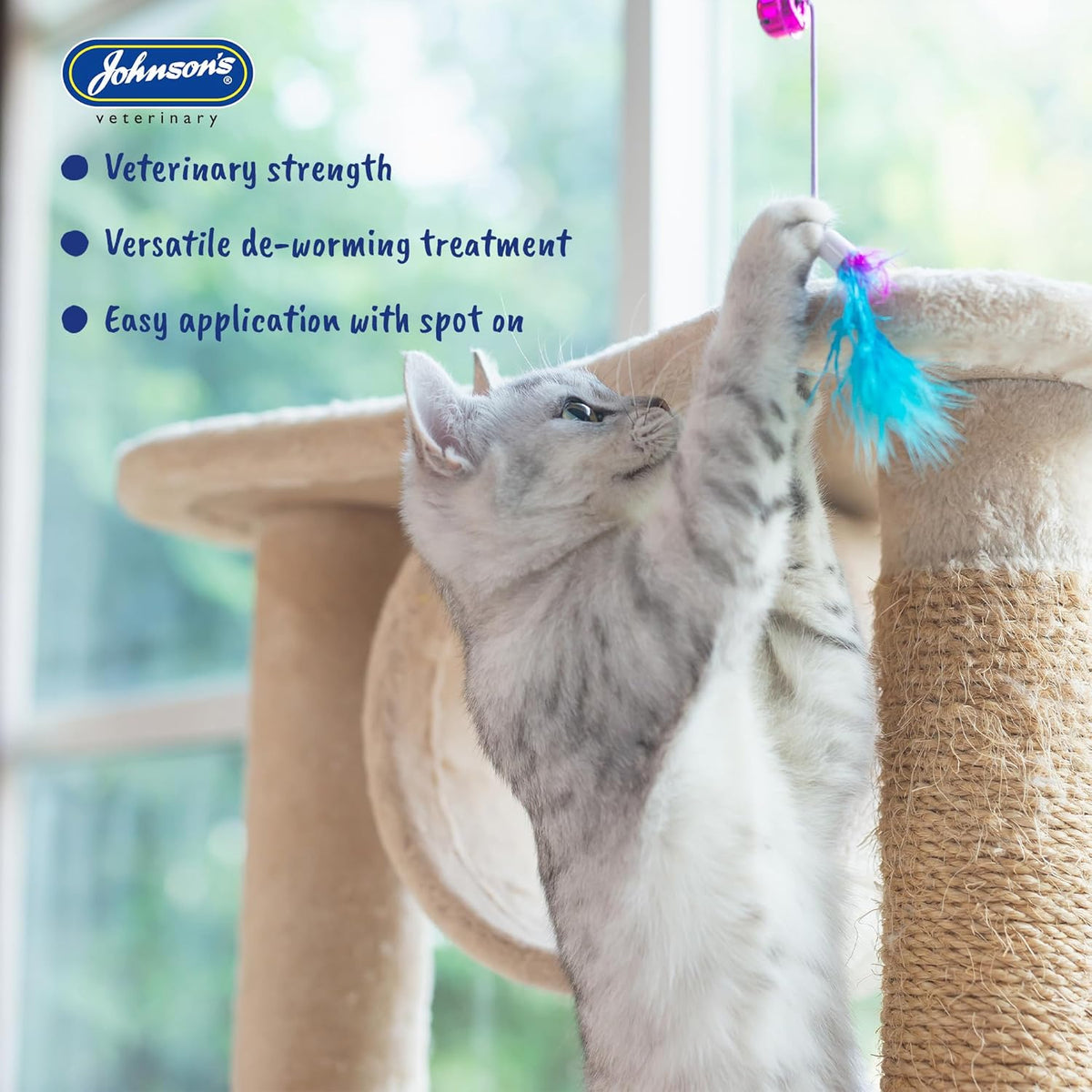 Johnson’s Vet Easy Spot On Wormer for Cats & Kittens 2 Pack