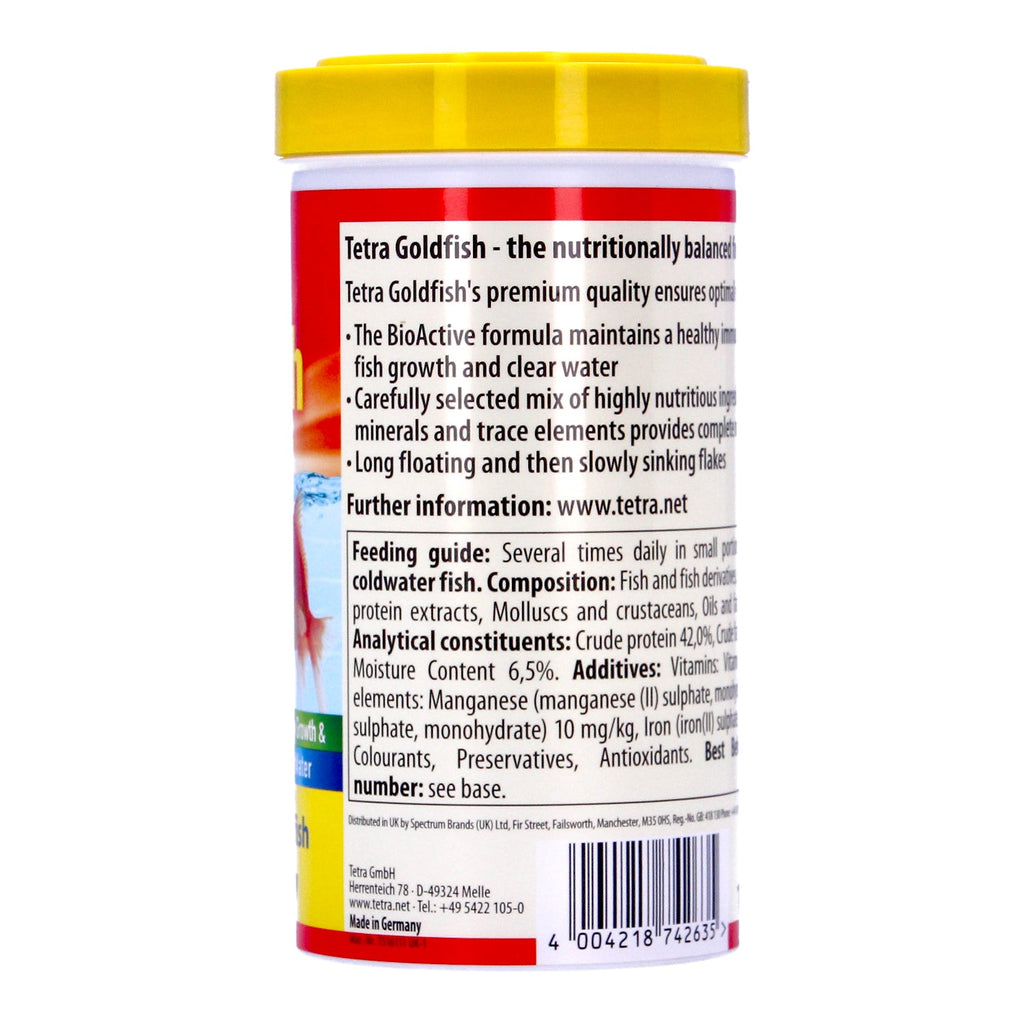 TetraFin Goldfish Flakes 100g Tub - Balanced Nutrition