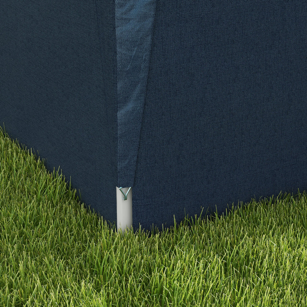 10' x 19.5' Pop Up Canopy Tent with Sidewalls, Dark Blue