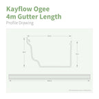 Kayflow Ogee 120mm Gutter Length (4m)