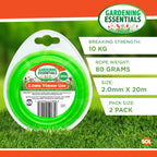 Garden Strimmer Trimmer Line Cord 20M | Nylon Wire | 2 Pack