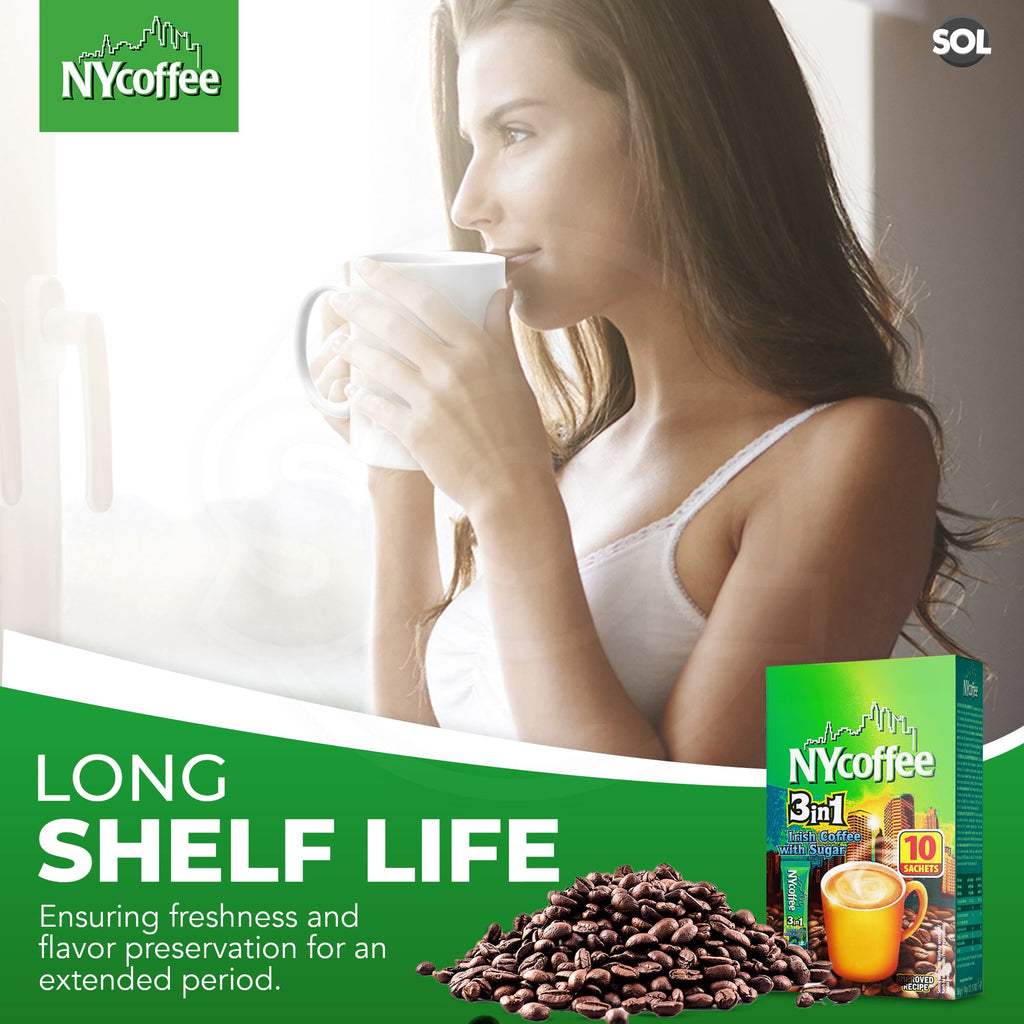 Instant Coffee Sachets 3 in 1 Irish | Bulk Pack 100