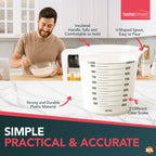 Plastic Measuring Jug 1 Litre | Baking Kitchen Stackable | 3 Pack