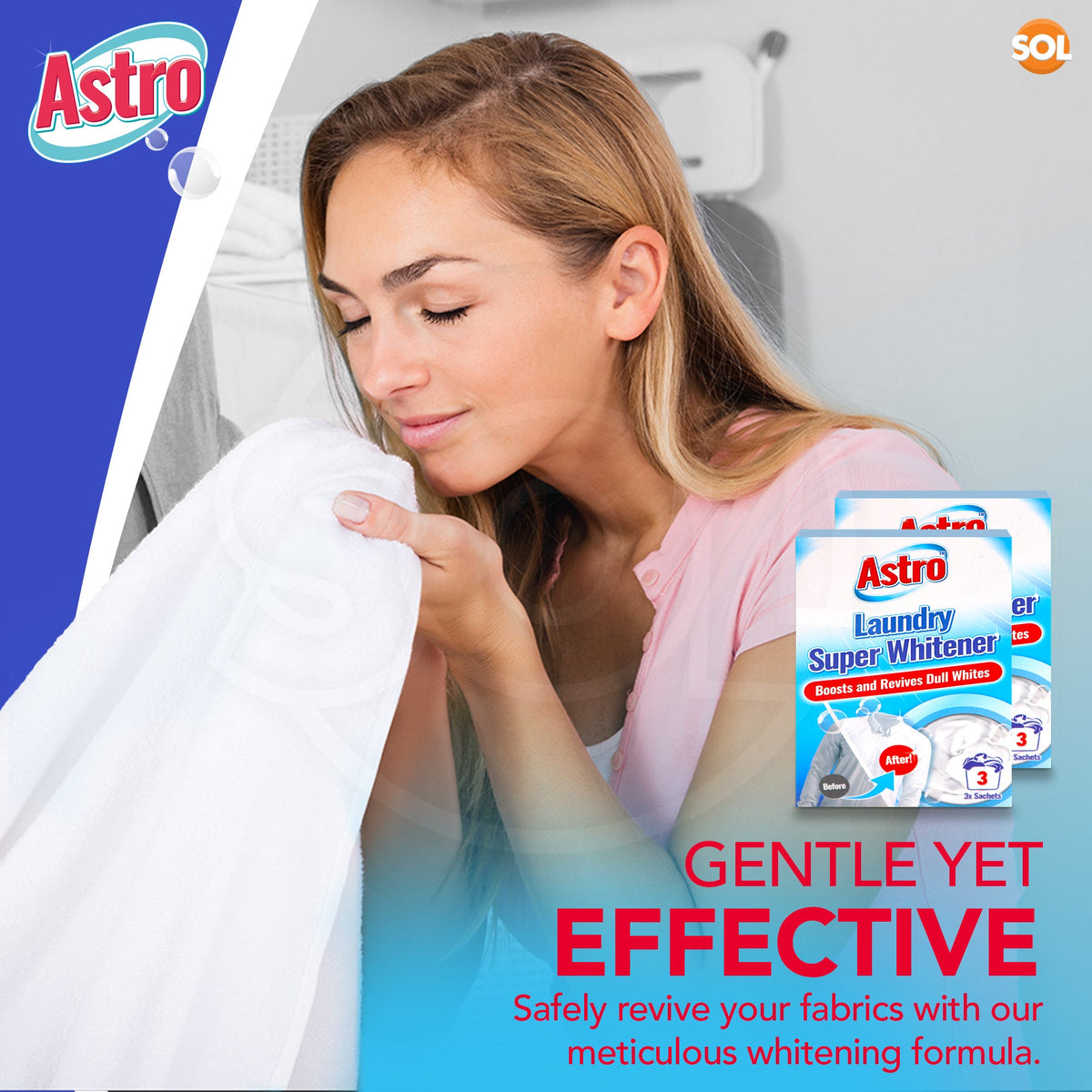 Laundry Whitener Powder for Whites | Oxi-Powered Stain Remover | 6 Pack