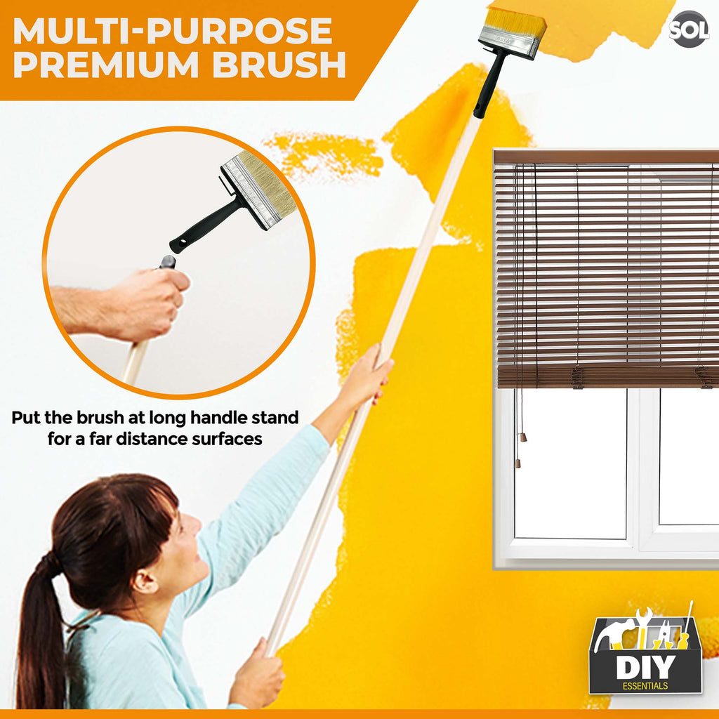 Bulk Fence Paint Brushes | Block Set Decking Shed Masonry | 96 Pack