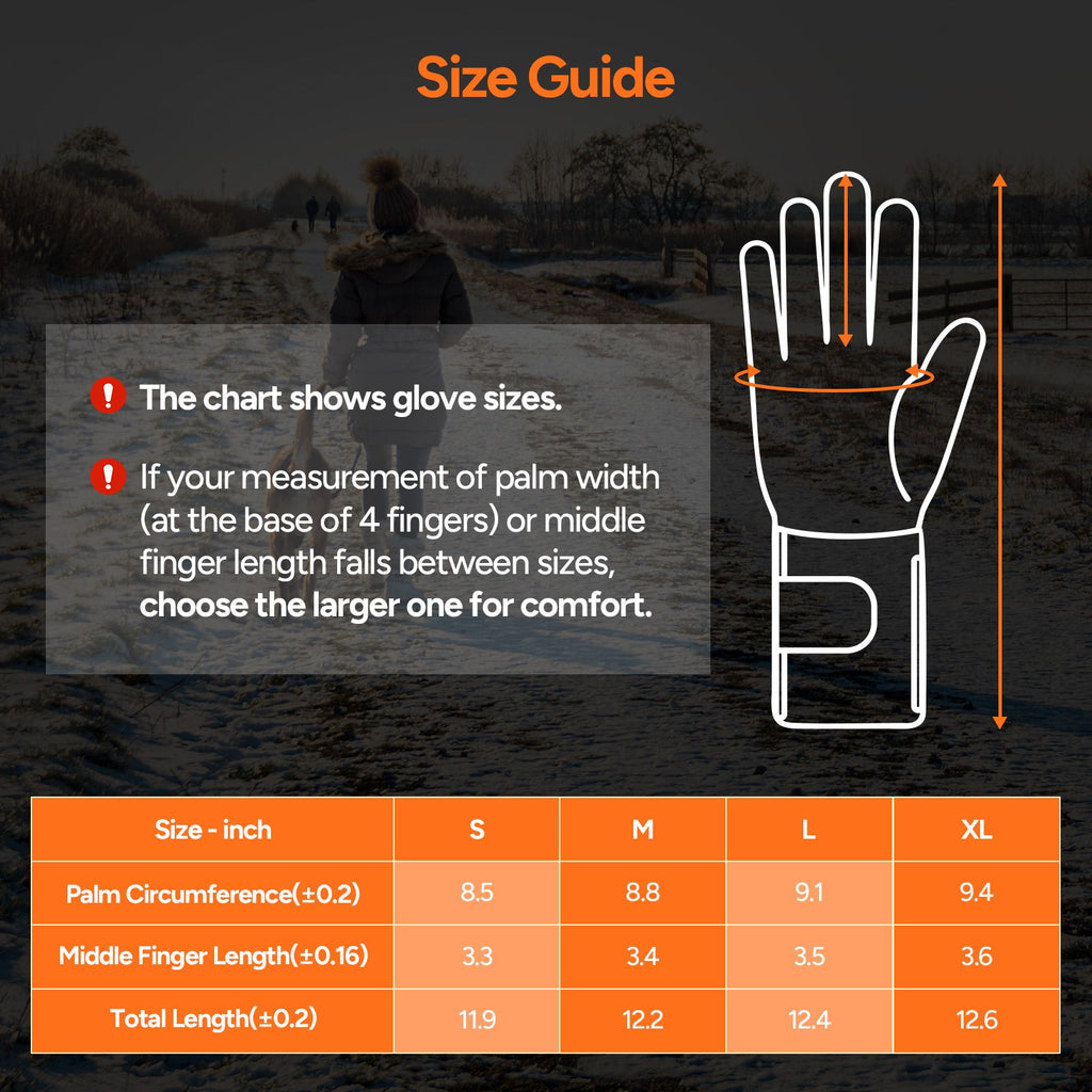 Dr.Prepare Heated Gloves with Dual 7.4V 3000mAh Batteries