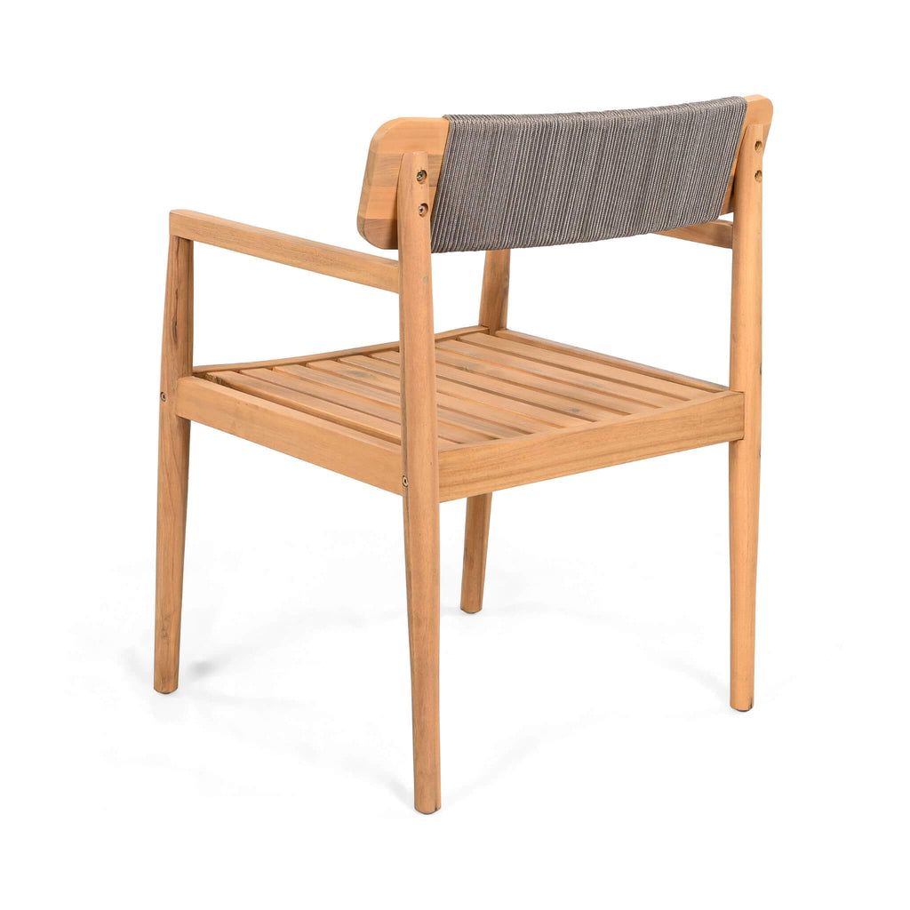 Alora 5-Piece Acacia Wood Outdoor Patio Dining Set with Chairs and Table