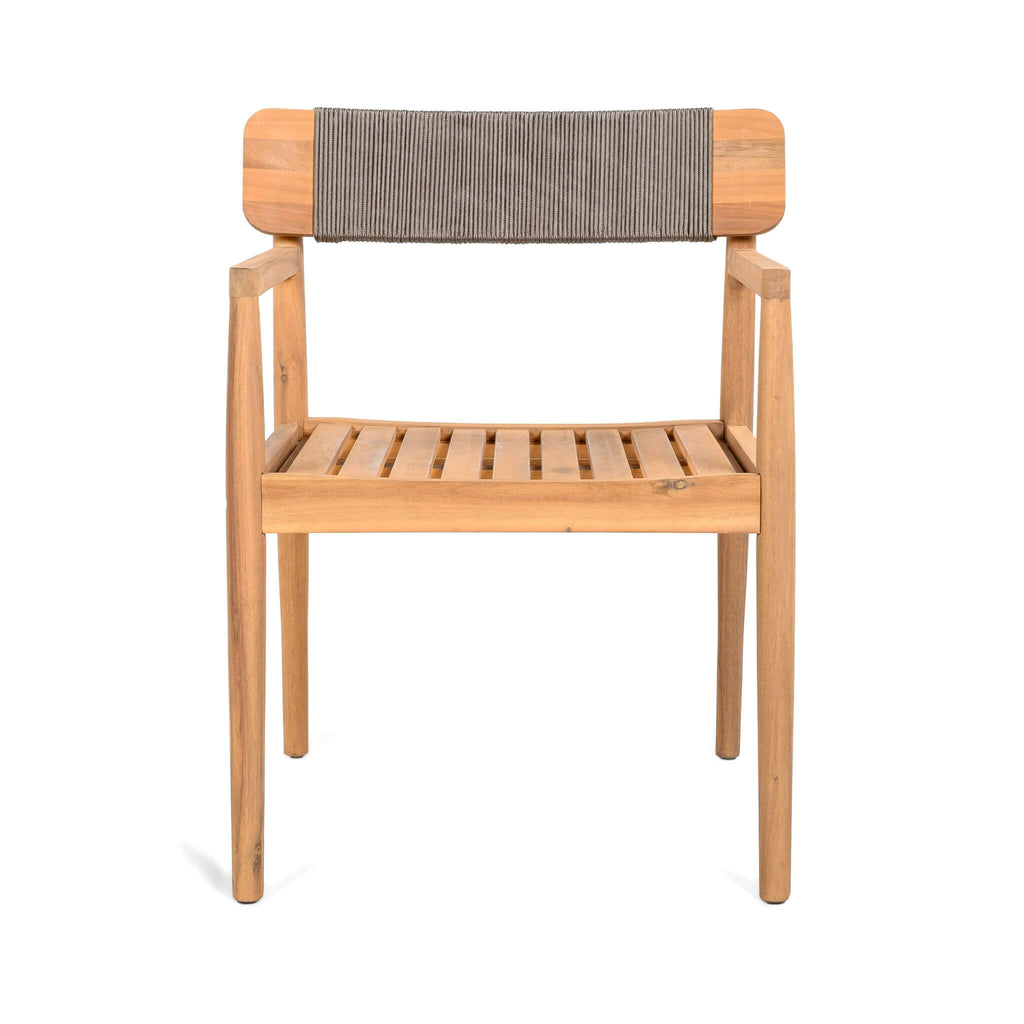 Alora 5-Piece Acacia Wood Outdoor Patio Dining Set with Chairs and Table