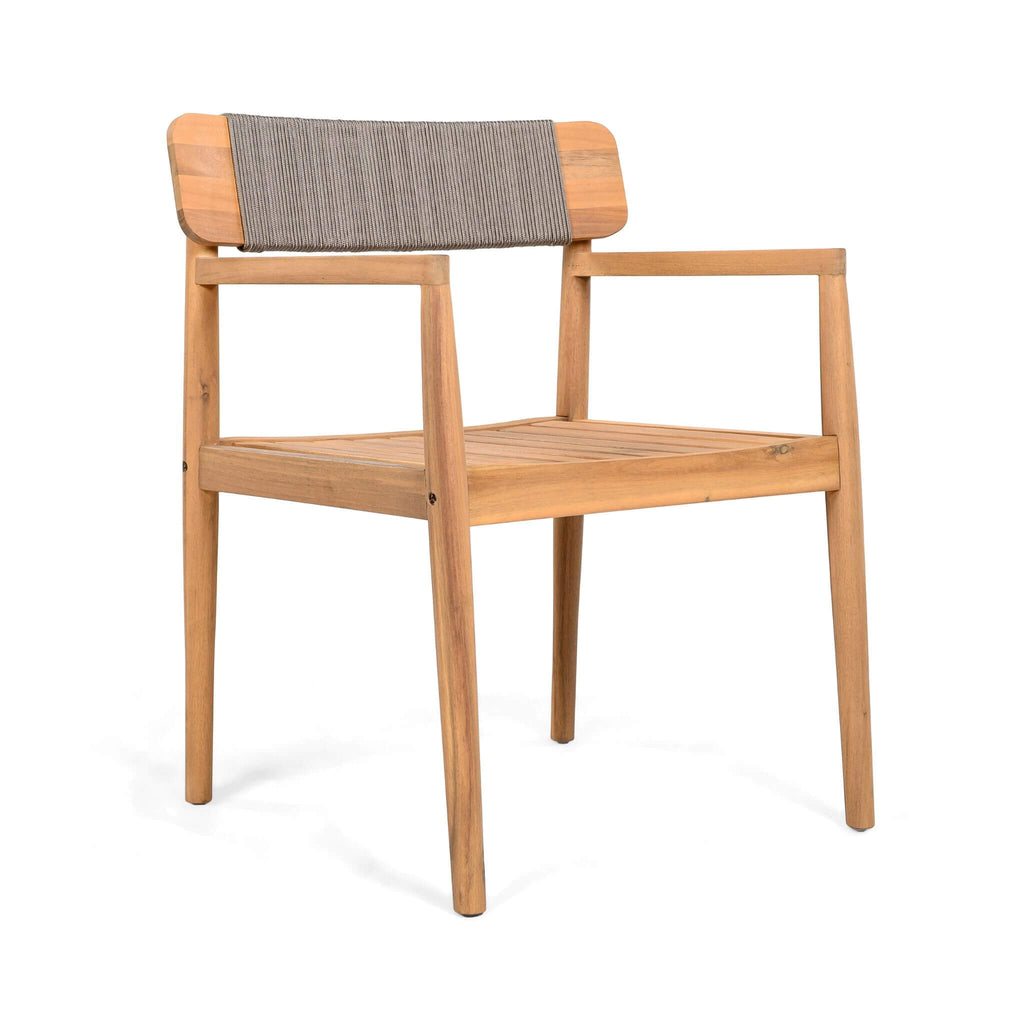 Alora 5-Piece Acacia Wood Outdoor Patio Dining Set with Chairs and Table