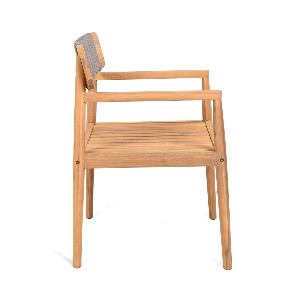 Alora 5-Piece Acacia Wood Outdoor Patio Dining Set with Chairs and Table