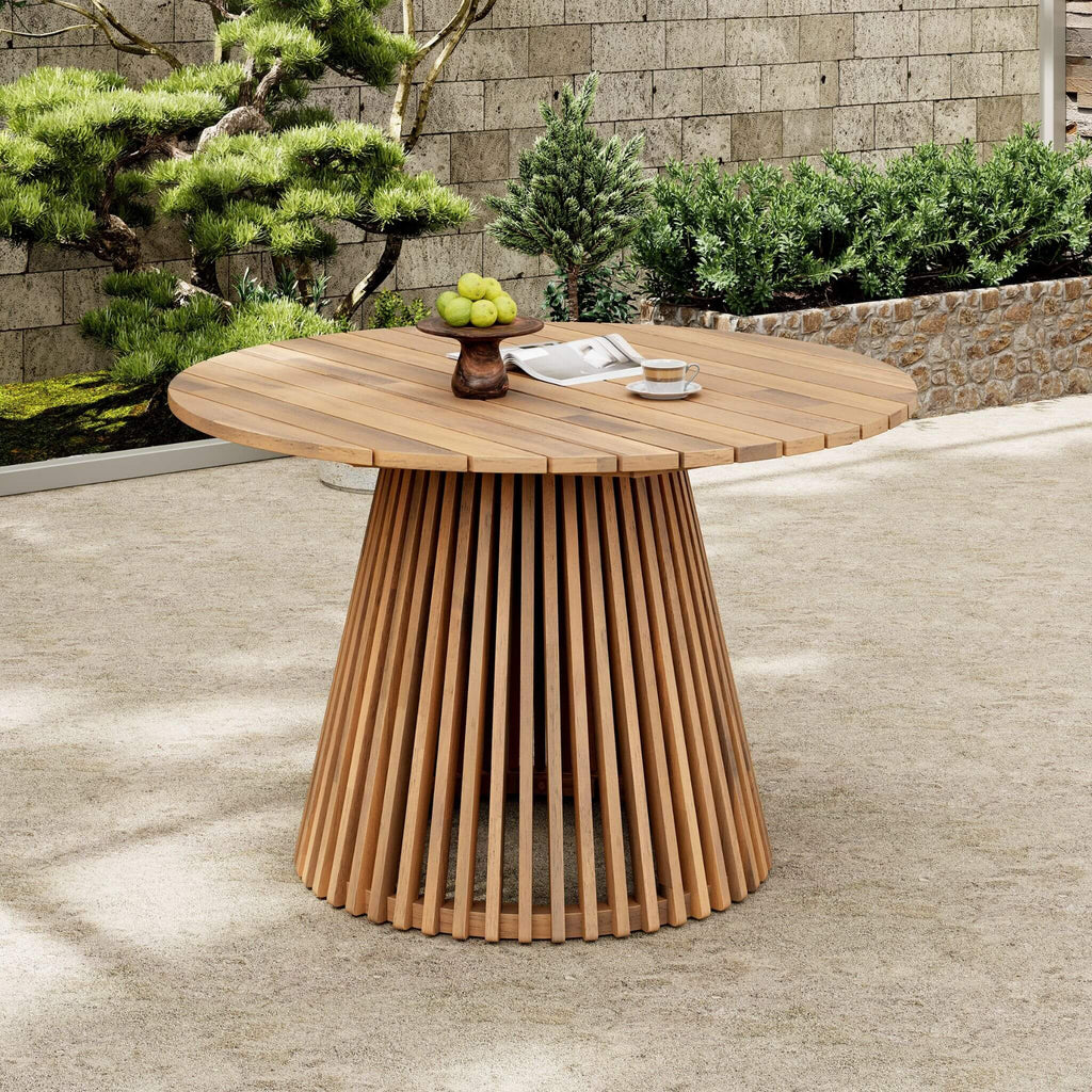 Alora 5-Piece Acacia Wood Outdoor Patio Dining Set with Chairs and Table