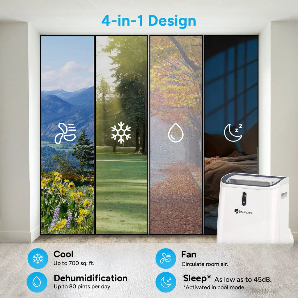 Dr.Prepare 14000 BTU Smart WiFi Portable Air Conditioner
