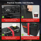 Dr.Prepare Smart Battery Box with USB, 12V/24V Cigarette Lighter, and Anderson Ports