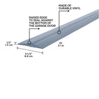 Gray Vinyl Garage Door Threshold Kit