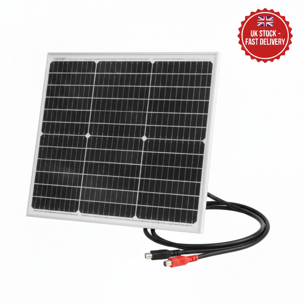 50W 12V monocrystalline solar panel with 90cm cable