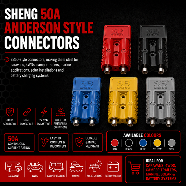 Sheng 50A Anderson Style Connector Plug | SB50 Compatible