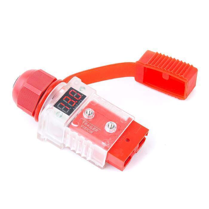 Anderson Plug Voltmeter with Voltage Display - 50A, Red