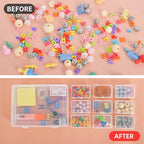 30 Pieces Bead Organizer Boxes, Medium Clear Plastic Storage Container with Labels, Large Craft Case Ideal for Big Beads Jewelry Making Supplies DIY Bracelets Screws Seeds Mini Tools and Small Parts - size: 2 Pack 30 Pcs 3.1" x 2.2" x 1.2"