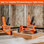 VANQUISH 4'' Mini Bar Clamps for Woodworking 4 Pack, 40LBS Load Limit - size: 4inch 4 Pack