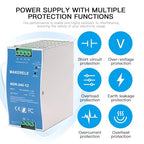 MAKERELE 12V NDR DIN Rail Power Supply 240W - style: 240W-12V