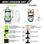 TT TRSMIMA Safety Harness Fall Protection Kit: Roofing Harness for Work - style: Green