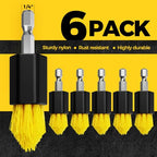 Holikme 6pcs Drill Brush Multi-Purpose & Grout Head,Crevice Cleaning Brush