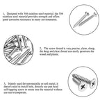 DYWISHKEY 320 Pieces #6#8#10 Stainless Steel 304 Phillips Flat Head Self-Tapping Screws, Wood Screws Assortment Kit - size: #6#8#10