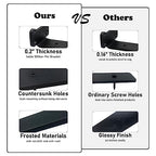 Floating Shelf Brackets Heavy Duty Industrial L Shelf Bracket 1/5 Inch Thick Premium Solid Steel Shelf Supports, Black Rustic Wall Brackets for Shelves - 5 Inch Floating Shelves Hardware (6 Pack) - size: 5 Inch-6 Pack