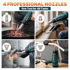 Heat Gun - PRULDE Dual Protection Fuses 1500W Heavy Duty Fast Heat Hot Air Gun with 122℉ to 1202℉ Dual-Temperature Settings and 4 Nozzles with Overheat Protection for Crafts, Vinyl Wrap, Shrink Tubing