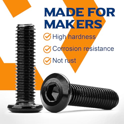 M6 x 40mm Flat Head Hex Socket Cap Screws Furniture Bolts, Stainless Steel 18-8 (304), Black Oxide, Countersunk Connector Screw, Full Thread, 20 PCS (with Hex Spanner) - size: M6 x 40mm