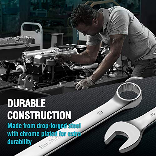 DURATECH Long Pattern Combination Wrench Set, Metric, 5-Piece, 23-30mm - size: Metric(23 to 30mm)