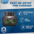 OHLECTRIC 2 Port Insulated Multi Tap Connector 2-14 AWG 4-Pack Lug