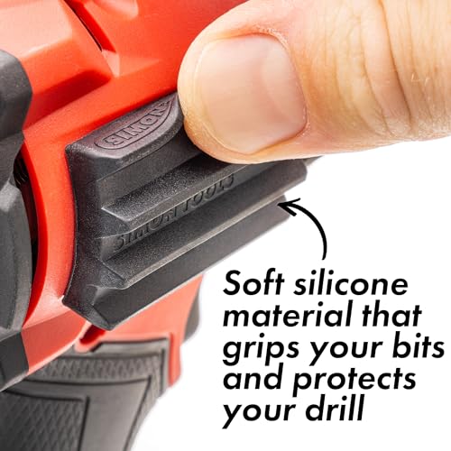 Simon Tools Magnetic Bit Holder for Impact Drivers and Drills - Super Strong Adhesive - Drill Accessory Compatible With Most Drills Brands like Dewalt, Makita, Klein, Bosch and Milwaukee Bit Holder - size: 4-Pack