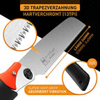 HARDTWERK Zen Japanese saw foldable (Kataba) 240 mm from SK4 carbon steel for DIY & industry- Japanese saw fine saw for wood - pull saw wood saw