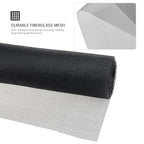 Window Screen Door Repair Kit,Include 59"×106" Black Screen Mesh+ 2 Steel/Nylon Roller+32Ft Spline+8 Clips+Hook+Non-Slip Gloves,7 in 1 Window Mesh Kit for Windows Doors Patio and Porch Replacement - size: 59"×106" Mesh+Tool