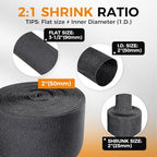 2:1 Ratio Automotive Heat Shrink Braided Sleeving 2''-8ft - size: 2''-8ft