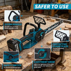 12" Brushless Cordless Electric Chainsaw with 2×4.0Ah Batteries