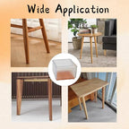 12PCS PVC Square Chair Leg Protectors with Felt Bottom, Non-Slip Furniture Pads for Hardwood Floors, Quiet Table Feet Caps Covers, Fits 1.65"-1.88" (42-48mm) - Transparent - size: 42-48mm/Clear