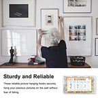 117Pcs Picture Hangers, 3 Size Picture Hooks Including 30/50/100lbs, Picture Hanging Kit, Professional Plaster Picture Hanging Kit for Wooden Wall or Drywall(50 Hangers+ 67 Nails) - size: Silver 30-100 lbs