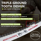 9"/12"/15" Arc Edge Reciprocating Saw Blade, 7TPI Japanese Teeth with Curved Edge Wood Pruning Saw Blades for Tree Trimming, Wood Cutting (5 Pack) - size: 9+12+15 Inch