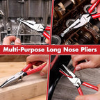 ARROW 8" High Leverage Needle Nose Pliers, Long Nose Pliers - size: 8 INCH