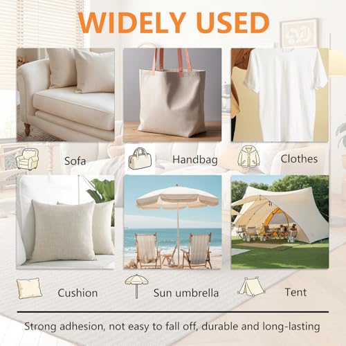 Canvas Repair Tape, 4x79 Inches Self-Adhesive Canvas Patch Repair - color: Beige